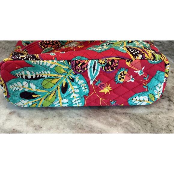 Vera Bradley Tote Bag, Rumba Summer 2017, Red with Colorful Flowers - Picture 5 of 10